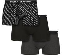 Urban Classics Boxershort Boxer Shorts 3-Pack Branding Aop/Black/Charcoal