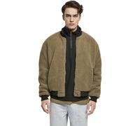 Urban Classics Boxy Sherpa Jacket Oversized Faux Fur Ribbed Cuffs