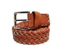 Urban Classics Braided Synthetic Leather Belt, Lightbrown, Small-Medium