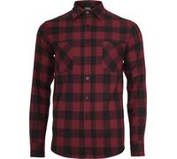 Urban Classics Checked Flannel Shirt Flanel Shirt black burgundy XXL