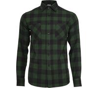 Urban Classics Checked Flannel Shirt Flanel Shirt black dark green L