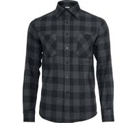 Urban Classics Checked Flannel Shirt Longsleeve black grey XXL