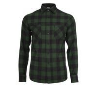 Urban Classics Checked Flannel Shirt Lumberjack Check Shirt Black Checked S- 5XL