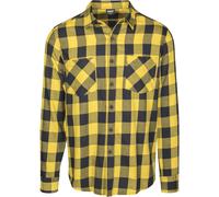 Urban Classics Checked Flannel Shirt Lumberjack Check Shirt Black Checked S- 5XL