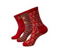 Urban Classics Christmas Gingerbread Lurex Socks 3-Pack, Multicolor, 35-38