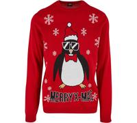 Urban Classics Christmas Sweater Men Pullover Penguin Christmas Snowflakes New
