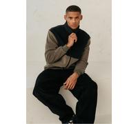 Urban Classics - Colour Block Polar Fleece Black/Olive - Jacket - black - M - 95% Polyester, 5% Elastane M
