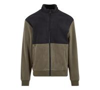 Urban Classics - Colour Block Polar Fleece Black/Olive - Jacket - black - S - 95% Polyester, 5% Elastane,Fleece S