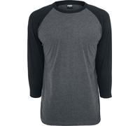 Urban Classics Contrast 3/4 Sleeve Raglan Tee Long-sleeve Shirt charcoal black L