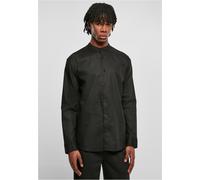 Urban Classics Cotton Linen Stand Up Collar Shirt Leisure Button Linen