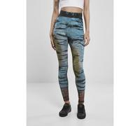 Urban Classics Women's Ladies Cotton Tie Dye High Waist Leggings, Black, XS UK