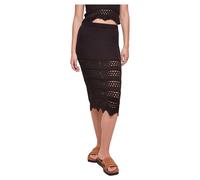 Urban Classics Crochet Midi Skirt Black 5XL Woman
