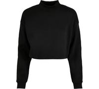 Urban Classics Cropped Oversized High Neck Crew Sweatshirt Black M Woman