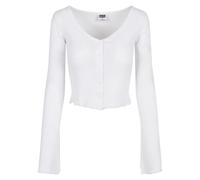 Women's cardigan Urban Classics cropped rib (GT) White 4XL