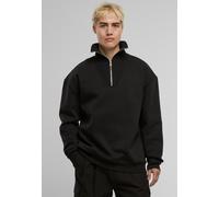 Urban Classics Men's Oversized ½ Zip Funnel Neck Fleece Jumper in Black | Size: Medium Urban Classics Black M