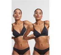 Urban Classics Damen bügelloser BH Ladies Basic Unpadded Bra 2-Pack TB7655A
