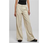 Urban Classics Damen Hose Ladies High Linen Mixed Wide Leg Pants