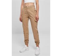 Urban Classics Damen Hose Ladies High Waist Cargo Pants Unionbeige