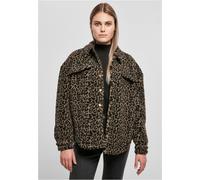 Urban Classics Damen Jacke Ladies Aop Sherpa Overshirt Darktaupeleo