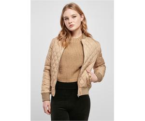 Urban Classics Damen Jacke Ladies Diamond Quilt Nylon Jacket Unionbeige