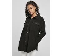 Urban Classics Damen Jacke Ladies Long Corduroy Overshirt Black