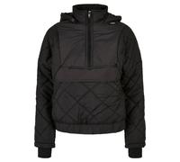 Urban Classics Oversized Diamond Quilted Pull Over Jacket Black XS Woman