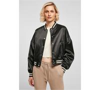 Urban Classics Oversized Satin College Jacket Black 5XL Woman