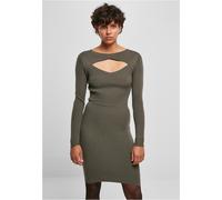 Urban Classics Damen Kleid Ladies Cut Out Dress Olive