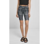 Urban Classics Damen Ladies AOP Cycle Shorts 2-Pack Black/White+Black