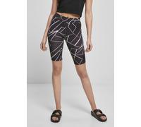 Urban Classics Damen Ladies AOP Cycle Shorts 2-Pack Geometric Black/Black