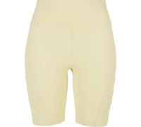 Urban Classics Damen Ladies High Waist Tech Mesh Cycle Shorts Softyellow