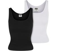Urban Classics Damen Ladies Organic Basic Rib Top 2-Pack TB6870A