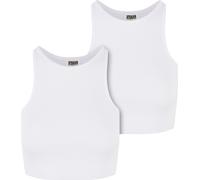Urban Classics Damen Ladies Organic Cropped Rib Top 2-Pack TB6185A