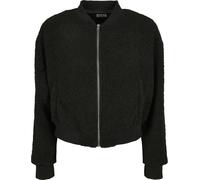 Urban Classics Damen Ladies Oversized Sherpa Bomber Jacket Black