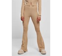 Urban Classics Damen Ladies Rib Knit Bootcut Leggings Unionbeige