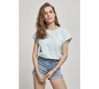 Urban Classics Damen T-Shirt Ladies Color Melange Extended Shoulder Tee Aqua Mel