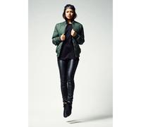 Women's Urban Classic diamond nylon parka Vert XS