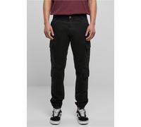 Urban Classics - Double Cargo Twill Jogging Black - Pants - black - W31 - 98% Cotton, 2% Elastane,Cotton W31