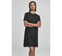 Urban Classics Dress Ladies Boxy Lace Hem Tee Dress Black