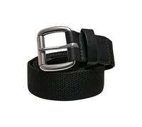 Urban Classics Eyelet Canvas Belt, Black, Small-Medium