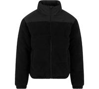 Urban Classics Fabric Mix Teddy Puffer Jacket Men Quilted Winter Plush