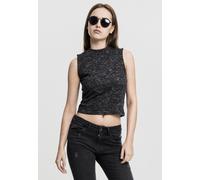 Urban Classics Female Shirt Ladies Space Dye Top Black/White