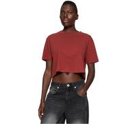 Urban Classics Female Tees Ladies Short Oversized Tee Pack of 2, Regular Fit, L, White+Rusty, L