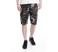 Urban Classics - Fitted Cargo Wood Camo - Shorts - camouflage - W28 - 100% Cotton