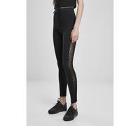 Urban Classics Flock Lace Stripe Big Leggings Black 5XL Women