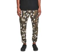 Urban Classics Geometric Camo Stretch Twill Mid Waist Cargo Pants Green 32 Men