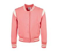 Urban Classics Girl's Inset College Sweat Jacket, palepink/whitesand, 122/128