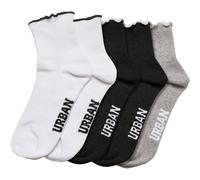 Urban Classics Girly Small Edge Socks 4-Pack Ankle Sports Socks