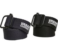 Urban Classics Gürtel Industrial Canvas Belt 2-Pack Black/Navy