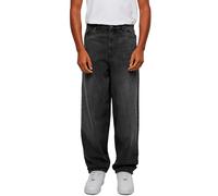 Urban Classics Men's Heavy Ounce Baggy Fit Jeans Pants, Black Washed,